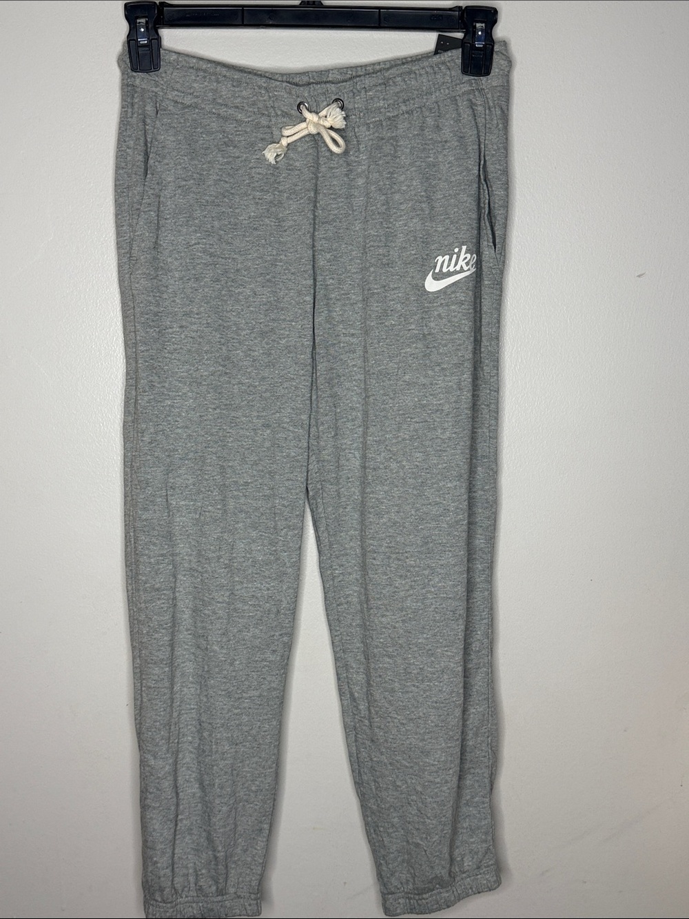 Nike Gray Kids Joggers with White Logo
